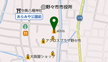 albis野々市三納店の地図画像