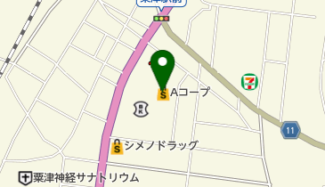 Aコープ粟津店の地図画像