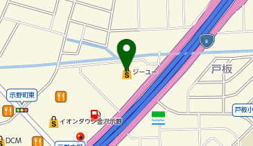 ジーユーイオンタウン金沢示野店の地図画像