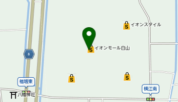 靴下屋イオンモール白山の地図画像