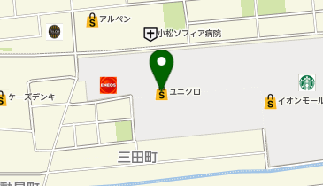 ユニクロイオンモール新小松店の地図画像