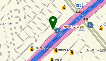 二木ゴルフ金沢店の地図画像