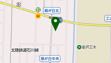 うつのみや金沢工大前店の地図画像