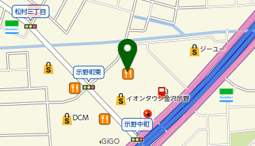 auショップイオンタウン金沢示野の地図画像