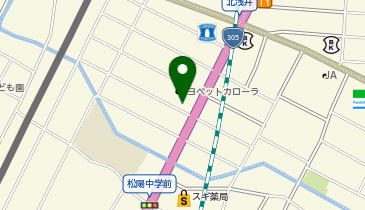 石川トヨペットカローラ小松白嶺店の地図画像