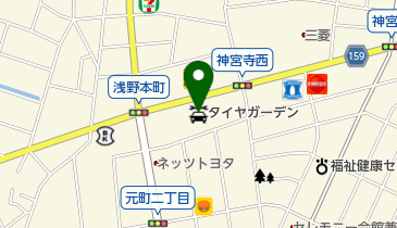 タイヤガーデン東大通りの地図画像