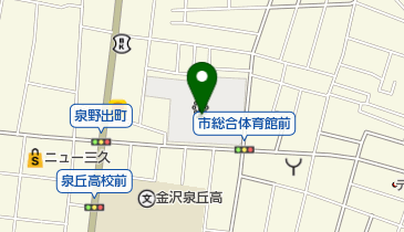 金沢市総合体育館の地図画像