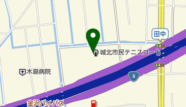 城北市民テニスコートの地図画像
