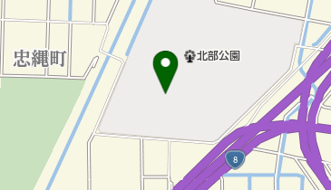 北部公園グラウンド野球場の地図画像