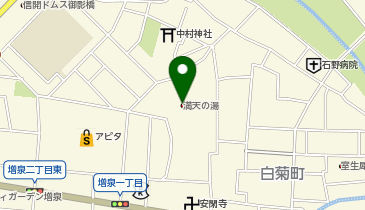 満天の湯金沢店の地図画像