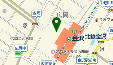 金沢駅西広場の地図画像