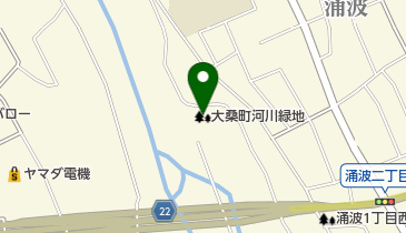 大桑町河川緑地の地図画像