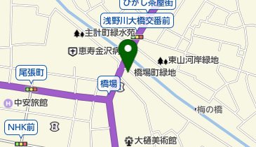 橋場町緑地の地図画像