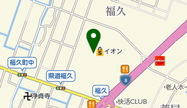 イオン金沢店の地図画像