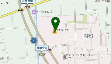 COSTCO野々市倉庫店の地図画像