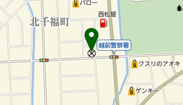 越前警察署の地図画像
