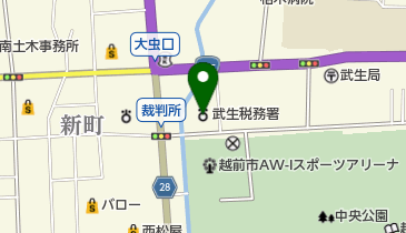 武生税務署の地図画像