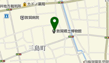 敦賀郷土博物館の地図画像