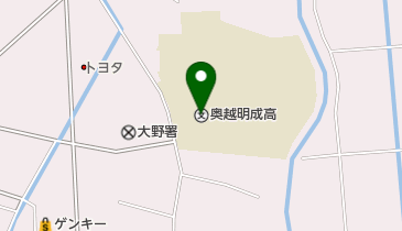福井県立奥越明成高校の地図画像