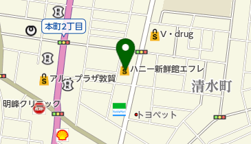 ハニー新鮮館エフレ清水本店の地図画像