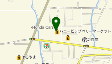 ハニービッグベリーマーケット芝原の地図画像