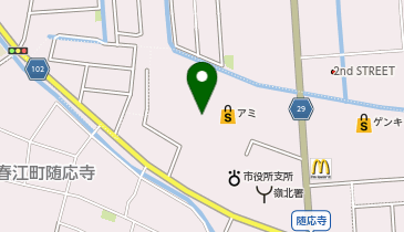 ハニーズアルプラザアミ春江店の地図画像