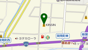 KINSIN福井店の地図画像