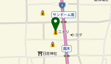 ニトリ越前店の地図画像