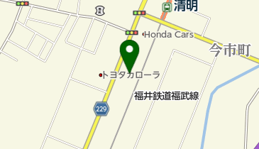 トヨタカローラ福井U-Car福井店の地図画像