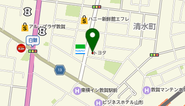 福井トヨタ敦賀駅前店の地図画像