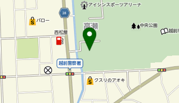 武生中央公園温水プールの地図画像