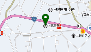 上野原警察署の地図画像