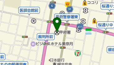 甲府警察署の地図画像