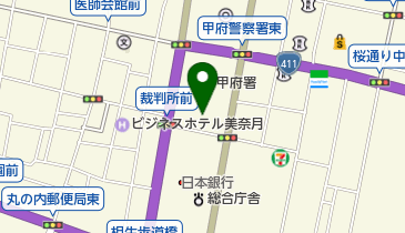 甲府家庭裁判所の地図画像