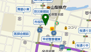 かんぽ生命保険甲府支店の地図画像