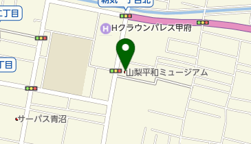 山梨平和ミュージアムの地図画像