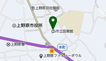 上野原市立図書館の地図画像