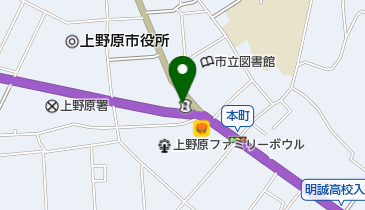 山梨中央銀行上野原支店の地図画像