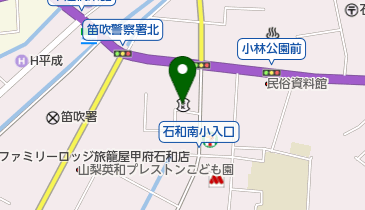 山梨信用金庫石和支店の地図画像