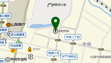 財団法人山梨整肢更生会中村外科院の地図画像