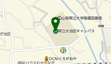 山梨県立大学池田キャンパスの地図画像