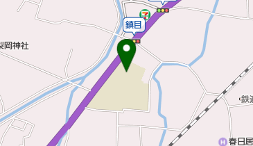 笛吹市立春日居中学校の地図画像