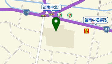 甲府市立笛南中学校の地図画像