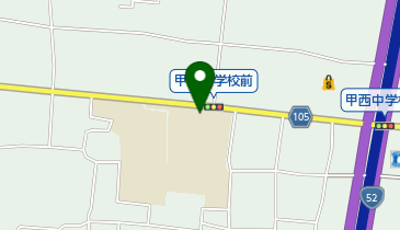 南アルプス市立甲西中学校の地図画像