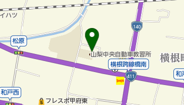 山梨中央自動車教習所の地図画像