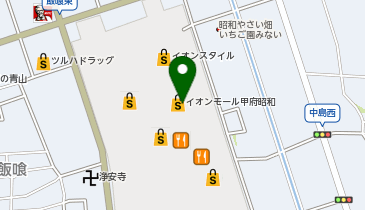 ハニーズイオンモール甲府昭和店の地図画像