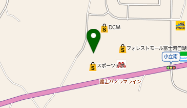 ゴルフ5フォレストモール富士河口湖店の地図画像