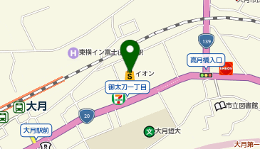 ダイソーイオン大月店の地図画像