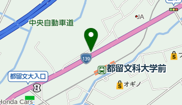 山梨ダイハツ販売都留店の地図画像