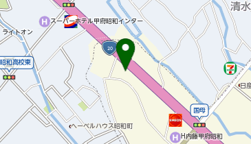 山梨スズキ販売U&rsquo;s STATION甲府昭和の地図画像